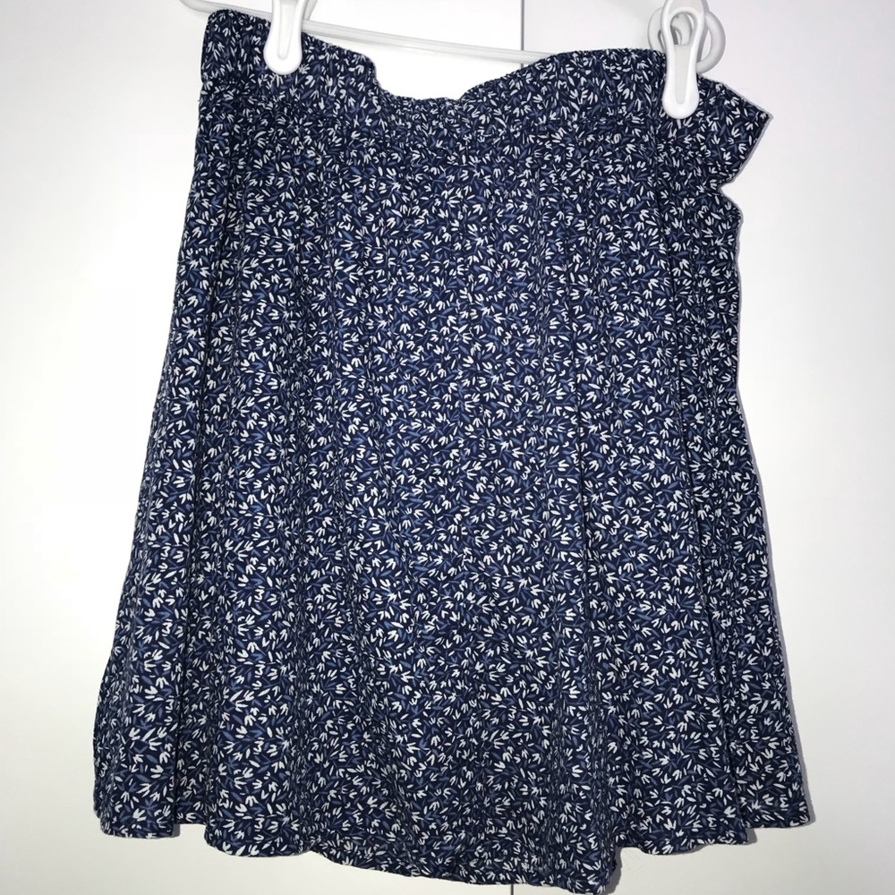Blue Floral Skirt